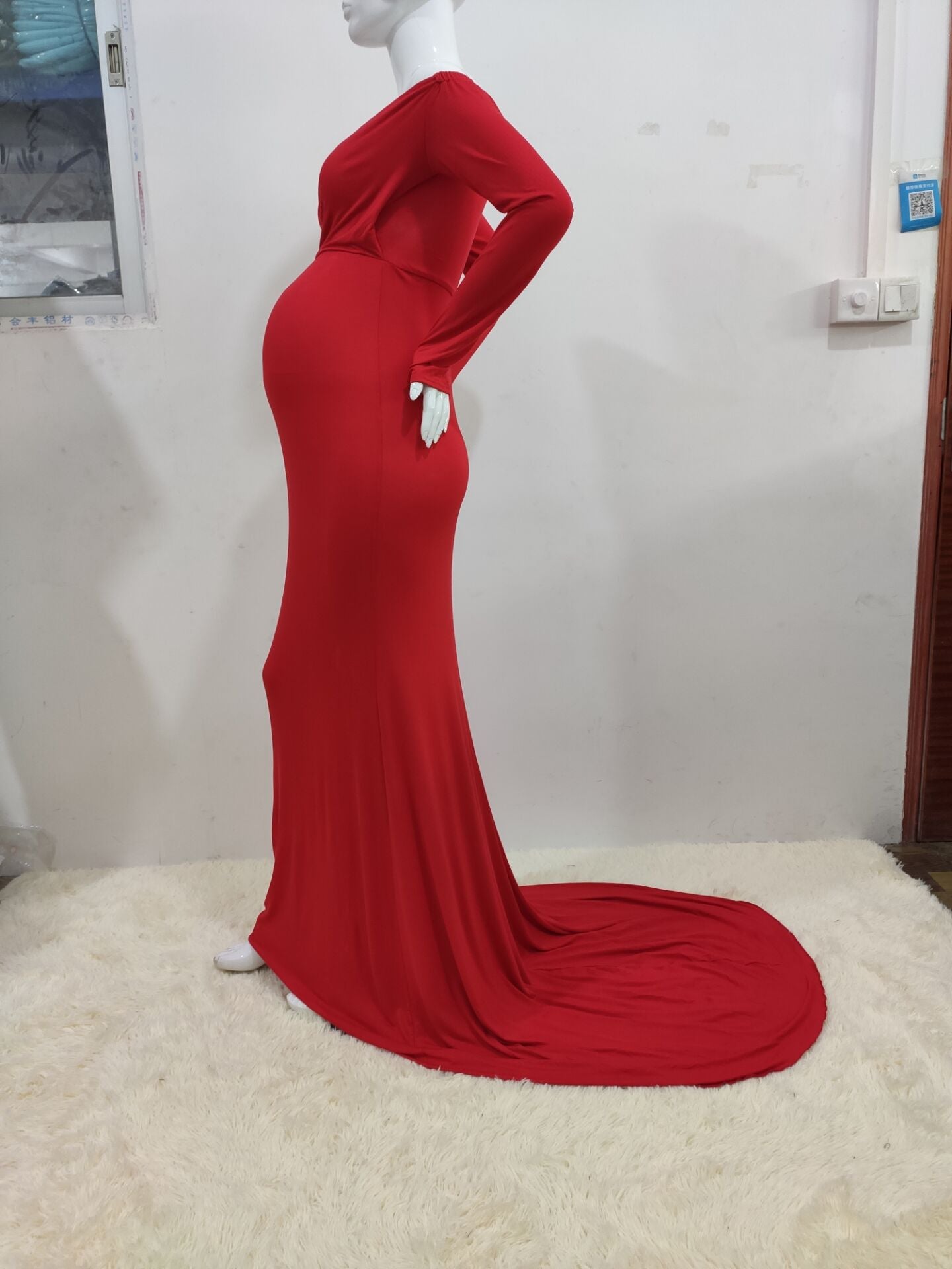 Maternity Photography Props Long Maxi Sexy Gown Dress