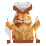 Kid Boy Cute Garfield Cat 3D Printing Fashion Hoodie