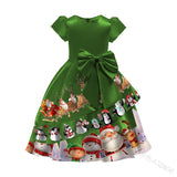 Kids Baby Girl Cute Fashion Bow Princess Christmas Dress