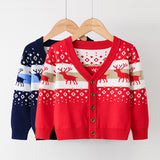 Kid Baby Boy Girl Deer Knitted Cardigans Sweaters
