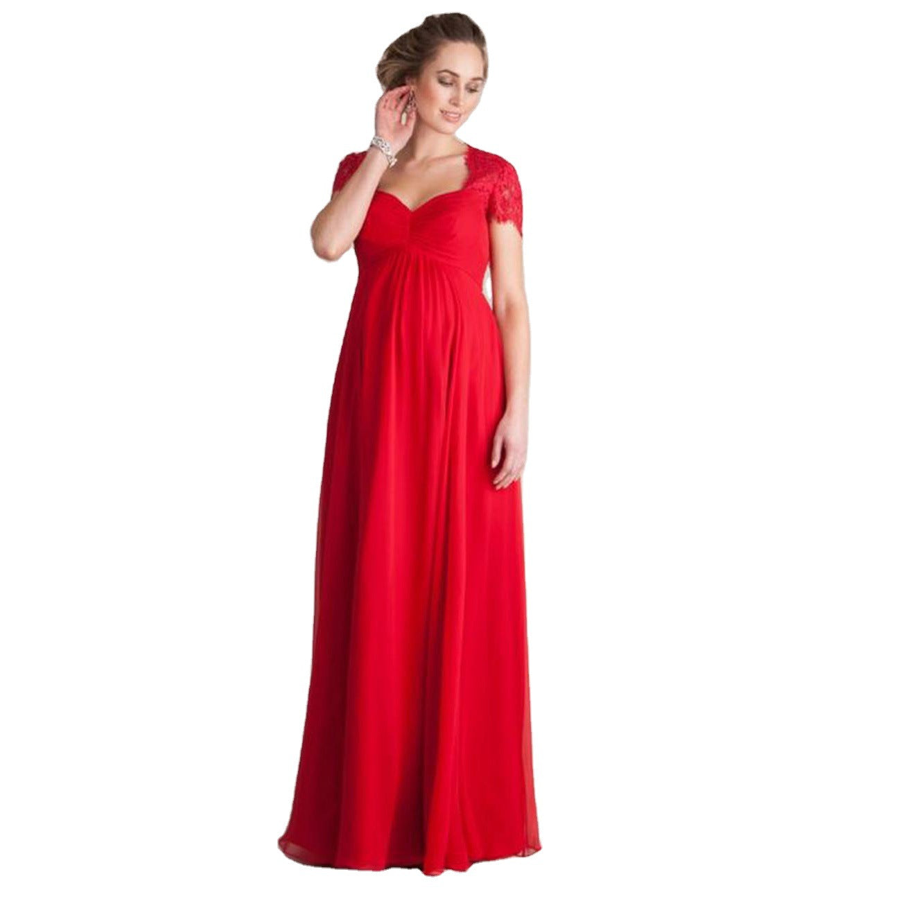 Maternity Photography Props Pregnancy Sequins Tulle Dress