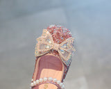 Gril Bow Knot Single Shoe Fashion Glass Slipper Shoes