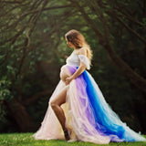 Maternity Sexy Lace Photo Shoot Maxi Gown Pregnancy Dresses