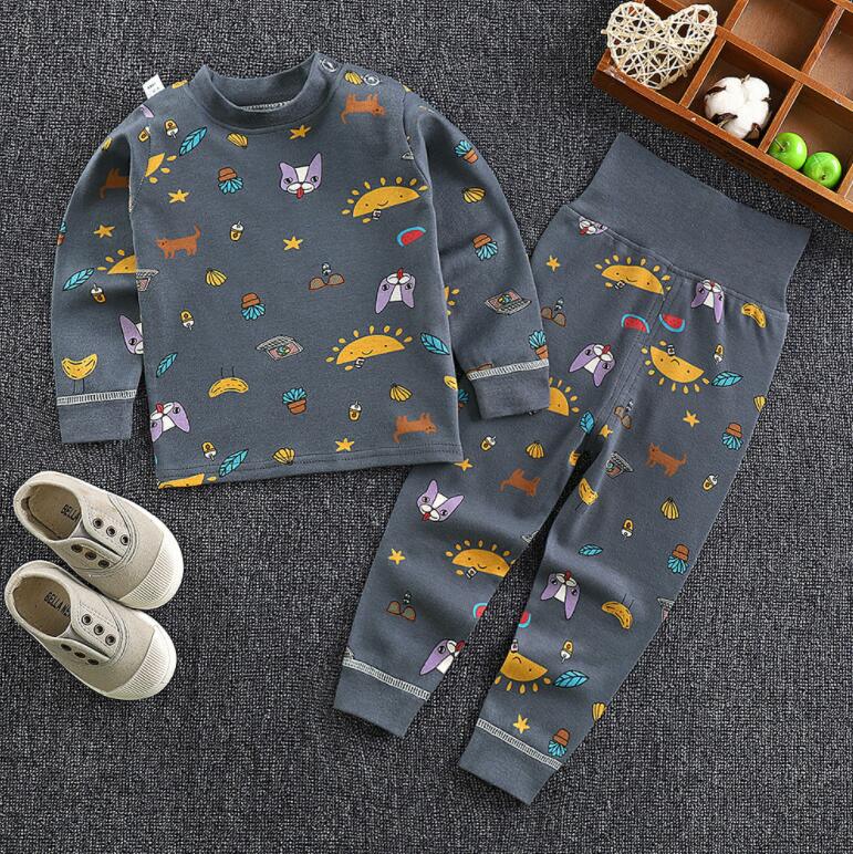 Kid Baby Girl Boy Cartoon Cute Print Sleepwear Pajamas Sets