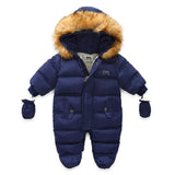 Winter Baby Snowsuit Thicken Hooded Cotton Rompers