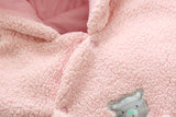 Baby Girl Baby Thickened Warm Newborn Lamb Fleece Crawling Rompers
