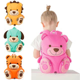 Baby Girls 3D Cartoon Pink Bear School Bags