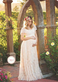 Maternity Photography Props Sexy Maxi Elegant Pregnancy Lace Dress