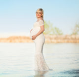 Maternity Gown Lace Photography Pregnancy Dress