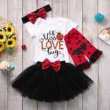 Baby Girls Clothes Sets Skirt Same Hair Band  Leg Socks Sets 4Pcs - honeylives