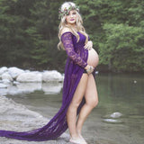 Maternity Photo Shoot Lace Pregnancy Photography Maxi Gown Dresses