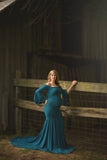 Maternity Spring Mermaid Solid Color Ankle-length Dresses
