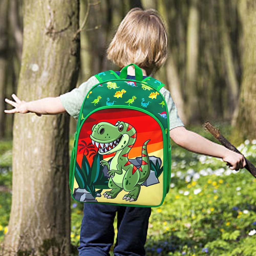 Boy 16-inch Dinosaur Schoolbag Box Preschool Backpack