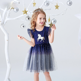 Kids Girls Casual Unicorn Princess Dress