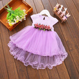 Kids Baby Girl Summer Floral Tulle Cotton Princess Party Dresses 6M-3Y - honeylives