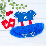 Baby Girl Fourth Of July Independence Day Lace Dress 2 Pcs