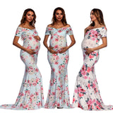 Maternity Floral Long Maxi Gown Photography Dresses