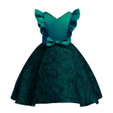 Kid Girl Bow Flounced Party Princess Pageant Dress
