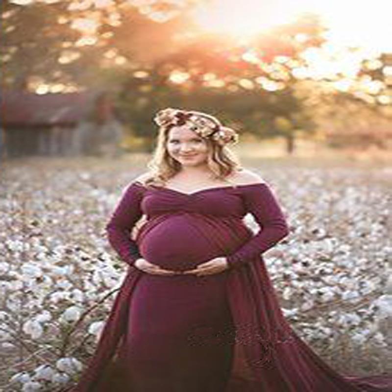 Maternity Photography Long Fitted Pregnancy Dresses