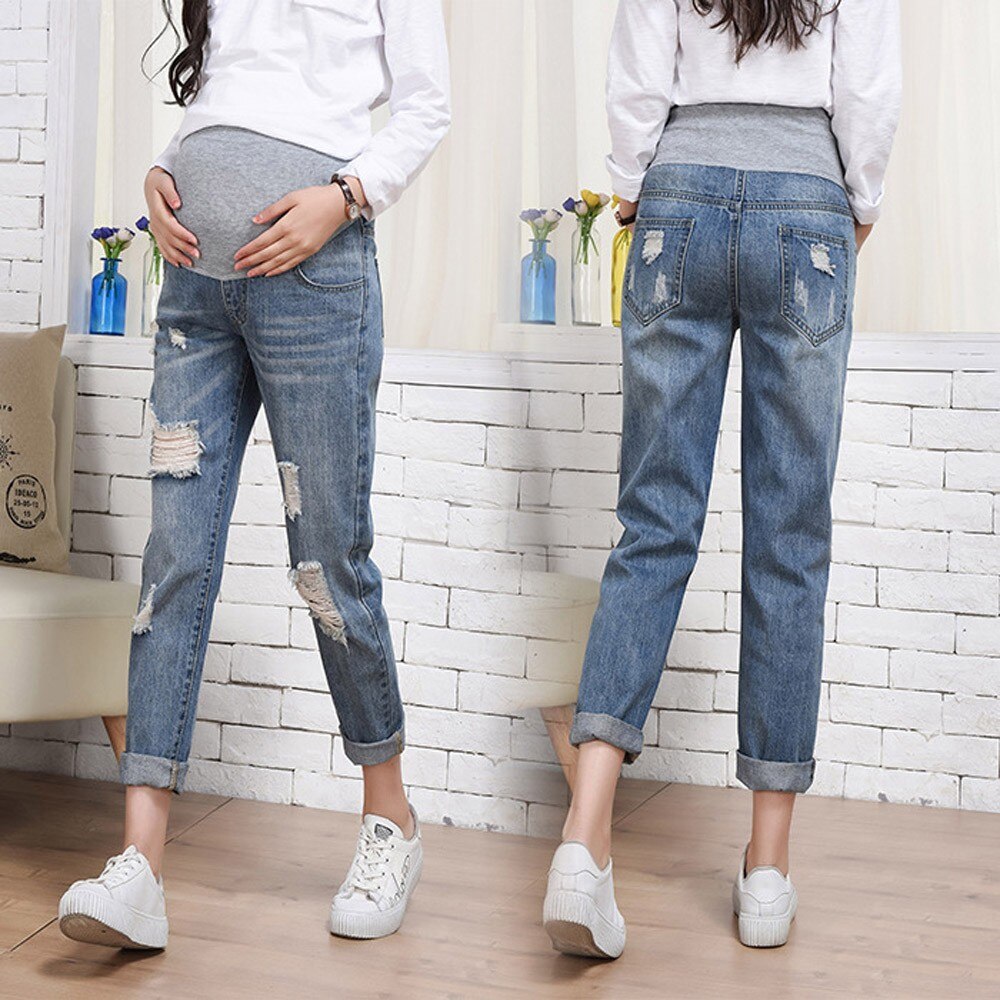 Maternity Jeans Pants To Protect The Belly