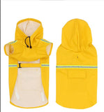 Pet Adjustable reflective waterproof coat for pet raincoats