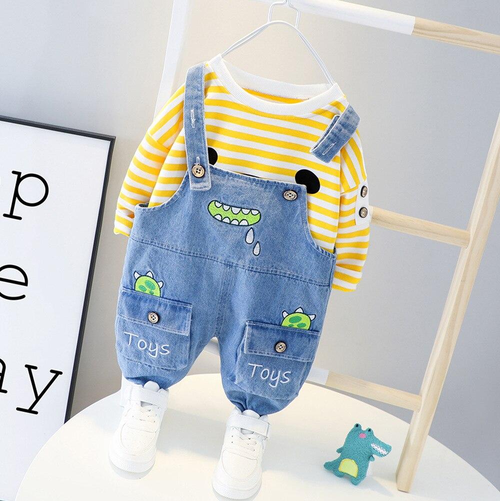 Kid Baby Girls Sets Striped Jeans 2Pcs Outfit 1-4 Years