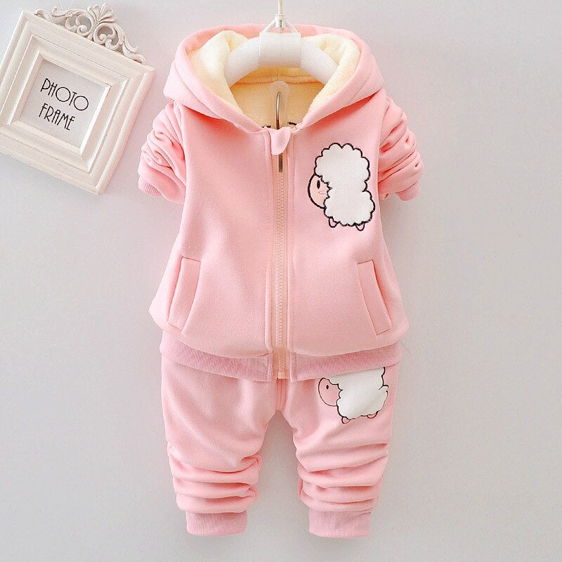 Kid Baby Girl Warm Infant Sports Suit 2 Pcs Sets