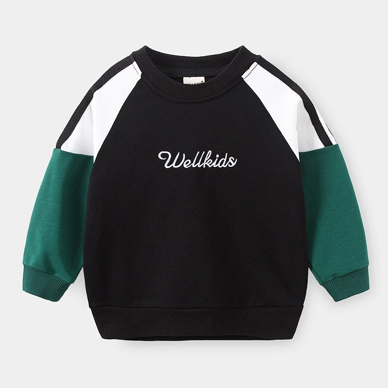 Kids Baby Boy Long Sleeve Cotton O-Neck Pullover Sports Hoodies Tops