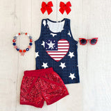 Baby Girl 4th Of July independence Day Short Sleeve Sets