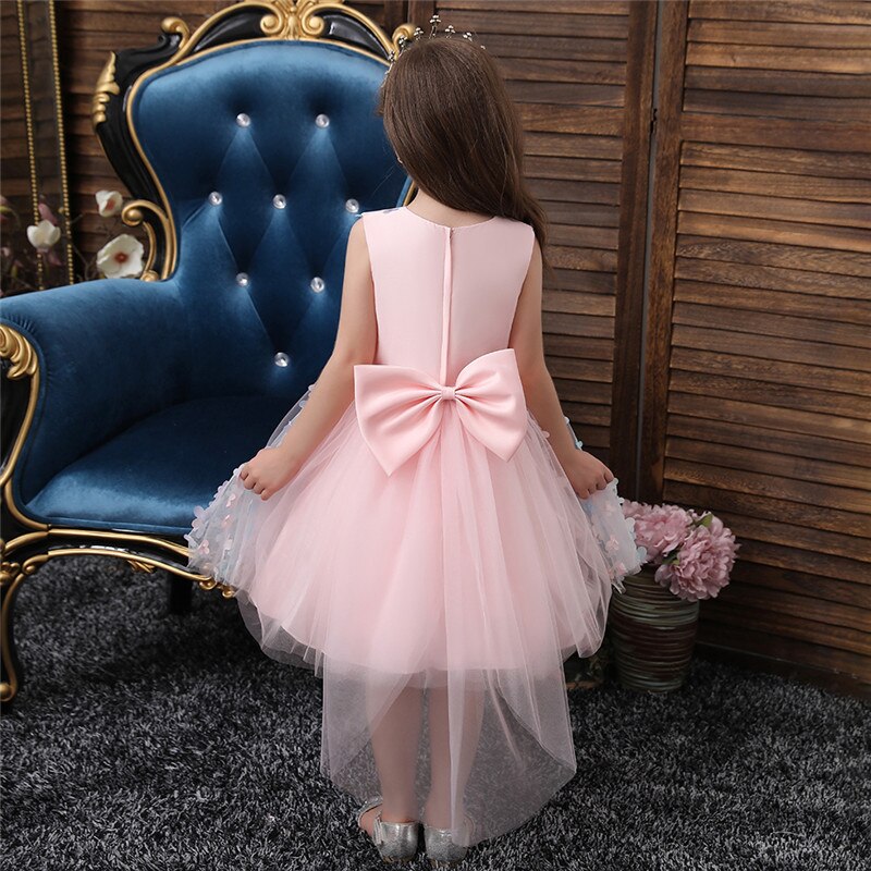 Kid Baby Girls Wedding Party Lace Applique Birthday Dress