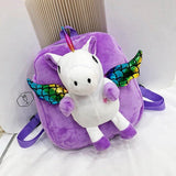 Kid Baby Girl Unicorn Bag 3D Zipper Toy Doll Backpack For Kidergarten