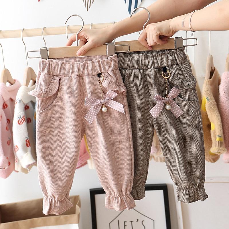 Baby Girls Casual Trousers Plaid Fashion Toddler Pants