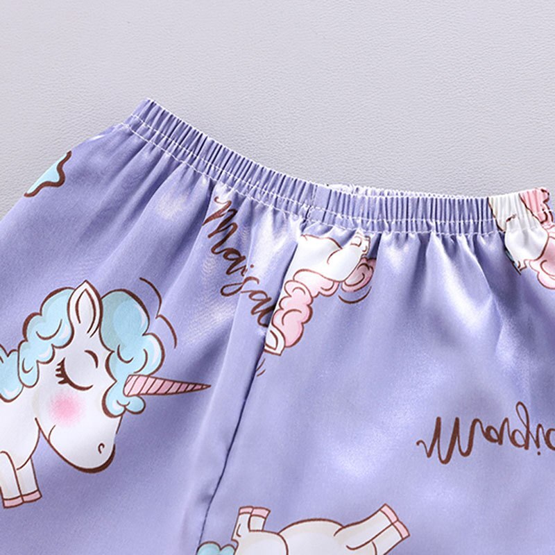 Baby Girls Toddler Short Sleeve Shorts Pajamas