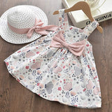 Baby Girl Summer Flowers Floral Costumes Cute Dress With Hat