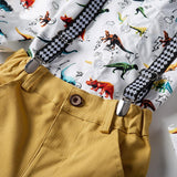 Baby Boy Printed Cotton Suit Fall Costume Set 2 Pcs