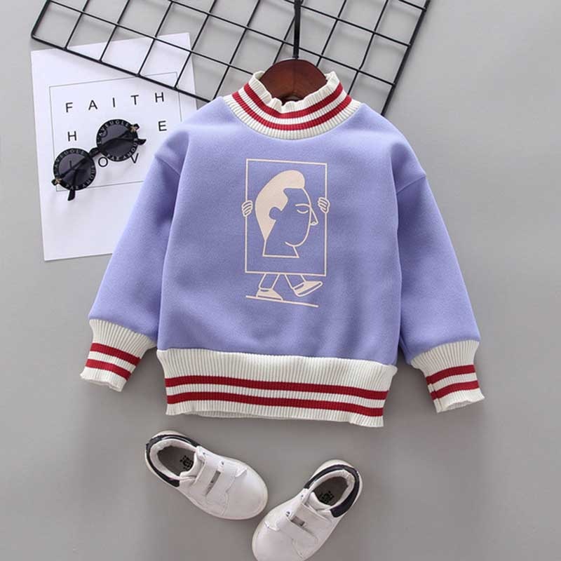 Kid Baby Boy Cotton-Padded Thick Puls Velvet Sweater Coats