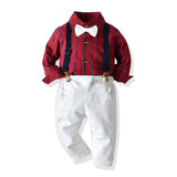 Striped Overalls Sets Outfits 2pcs Kid Baby Boy Suits