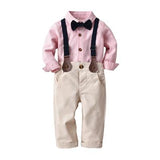 Kid Baby Boys Suit Sky Blue Striped Outfits 3Pcs/Sets