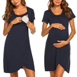 Maternity Stripe Tunic V-Neck Maternity Dress
