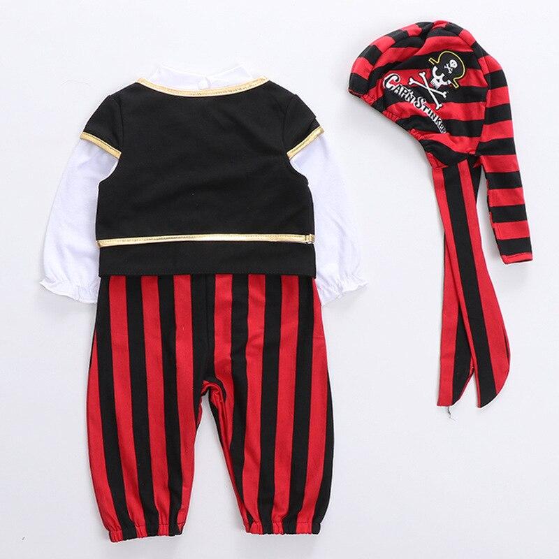 Baby Boy Captain Pirate Costume With Hats Christmas Sets 3 Pcs