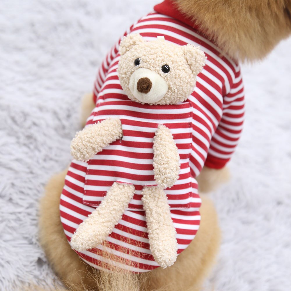 Pet Cartoon Pocket bear dog sweater dog clothes winter plus