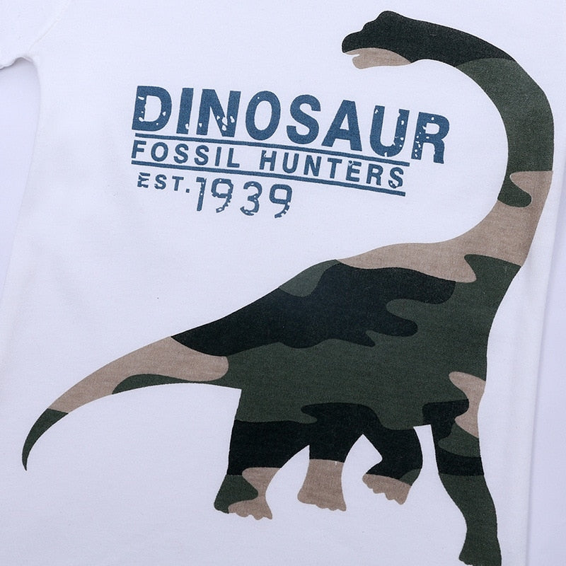 Kid Baby Boys Long Sleeves Tops Dinosaur Casual T-Shirt