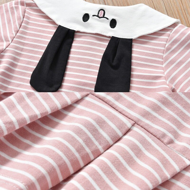Kid Baby Cute Pattern Stripe Casual Dress