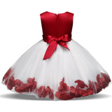 Kids Girl Dress Birthday Party Dress with Flowers Princess Ball Gown - honeylives