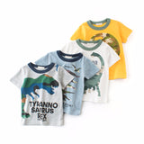Kid Baby Boy Shirts Dinosaur Print Short Sleeve Tops T-Shirt