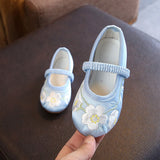 Girls Dancing  Embroidered Casual Comfortable Flats Princess Shoes