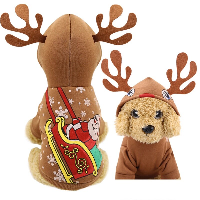 Pet Christmas Dog Clothes Dog Jacket Costume Puppy Coat