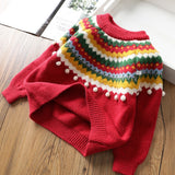 Kid Baby Girl Christmas New Year Knit Sweater Coats