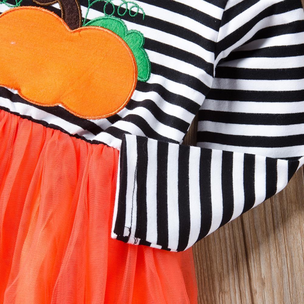 Kid Baby Girl Boutique Halloween Pumpkin Tulle Dresses