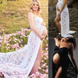 Maternity Sexy Strapless Dresses  Photography Props Dress